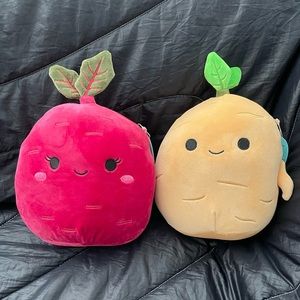 Squishmallows Jyri and Claudia Veggies